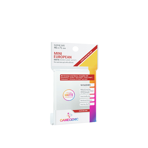 Protectores Board Game MATTE Mini European (46 x 71 mm) - Gamegenic