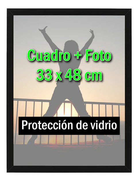 Cuadro Con Vidrio 33x48 + tu Foto