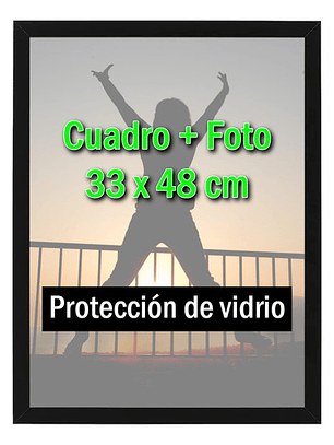 Cuadro Con Vidrio 33x48 + Foto, Portaretrato