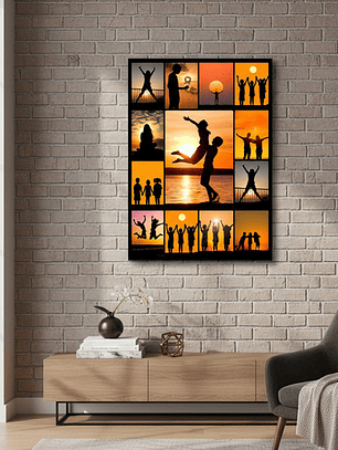 Cuadro Decorativo Canvas Collage 50x70cm - 13 Fotos