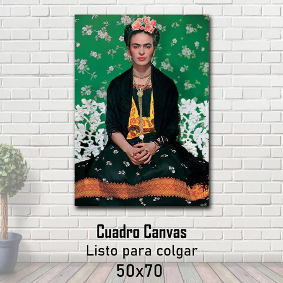 Cuadro Decorativo Canvas 50x70 Cm Frida Kahlo #01 1