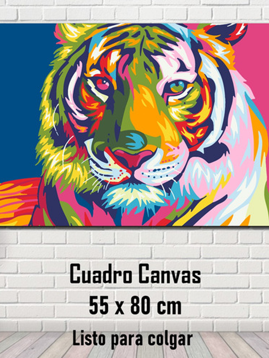 Cuadro Decorativo Canvas 55x80 Tigre #1 1