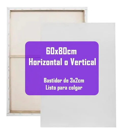 Cuadro Canvas Personalizado 60x80 Bisel 3cm