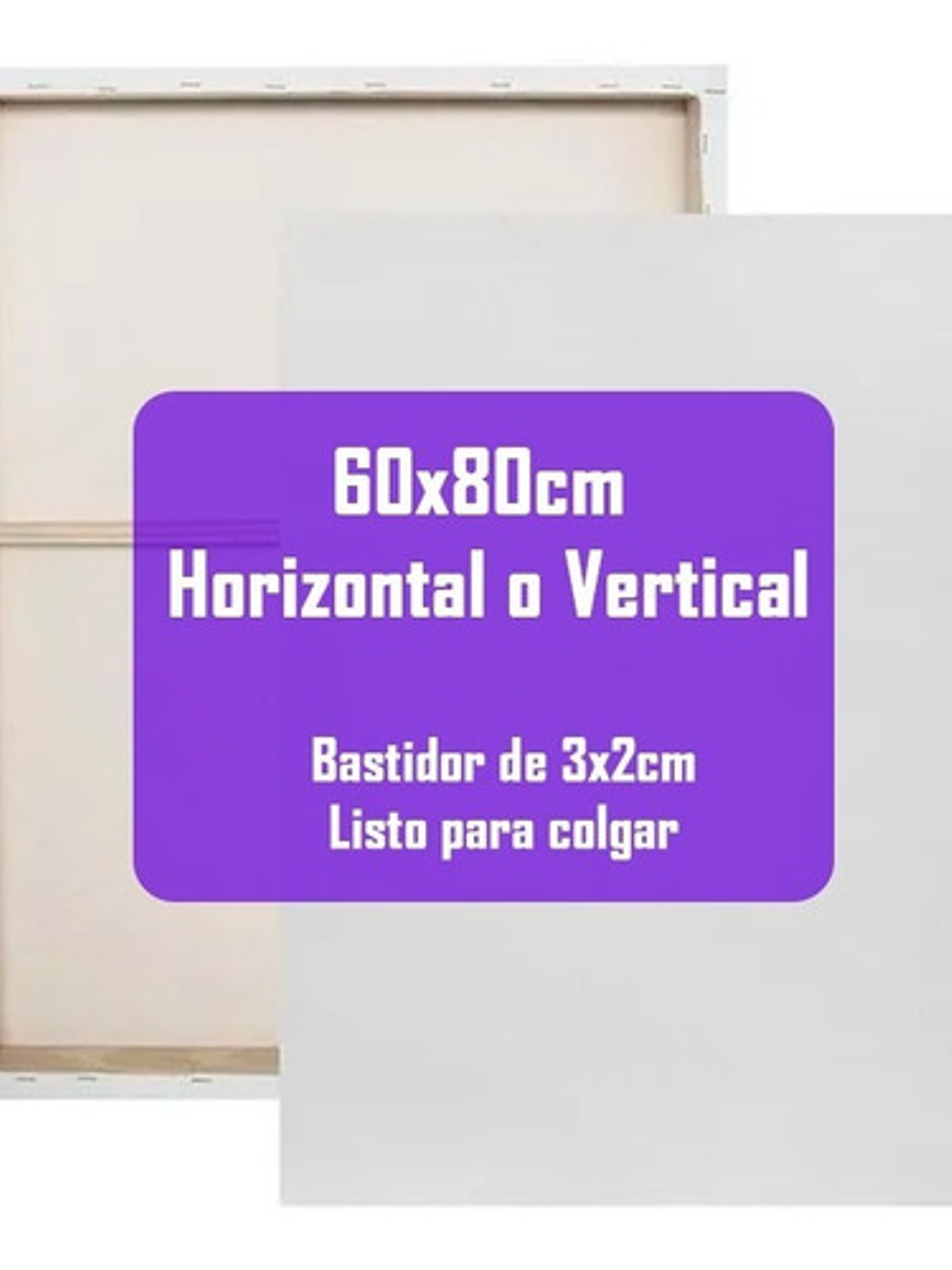 Cuadro Canvas Personalizado 60x80 Bisel 3cm 1