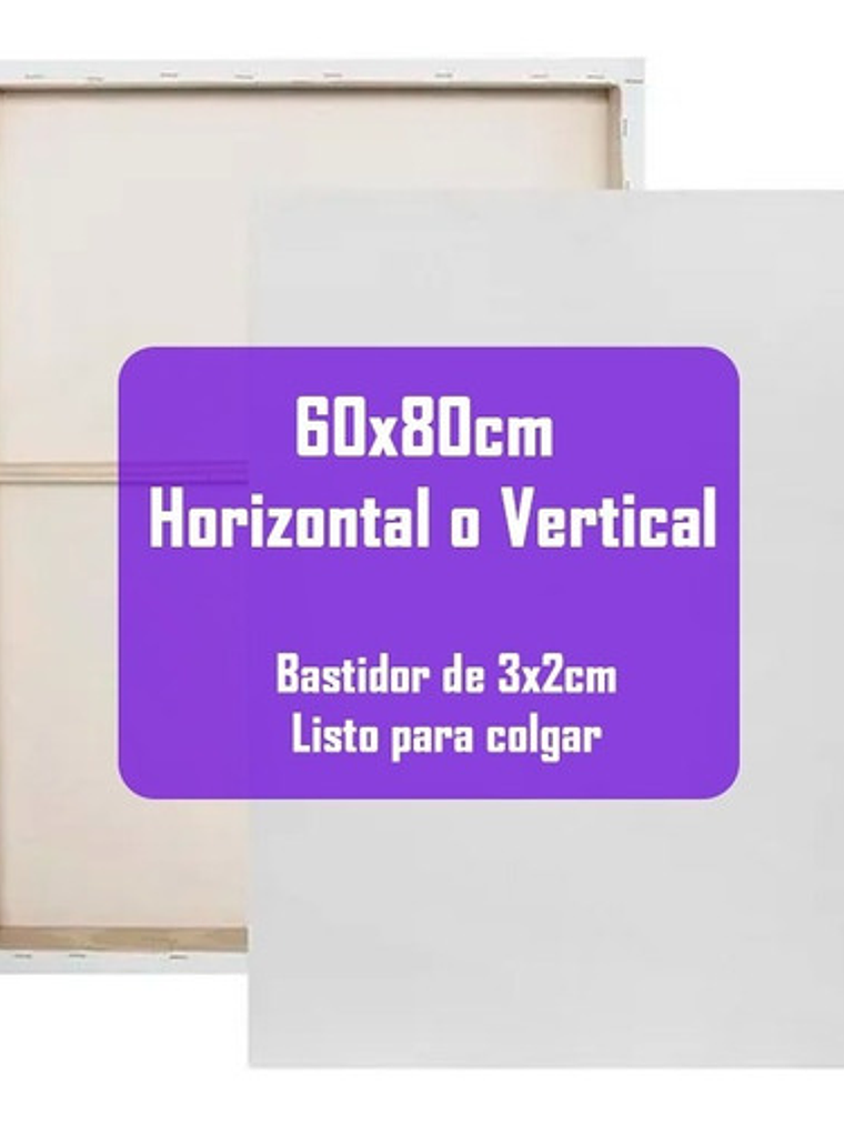 Cuadro Canvas Personalizado 60x80 Bisel 3cm 1