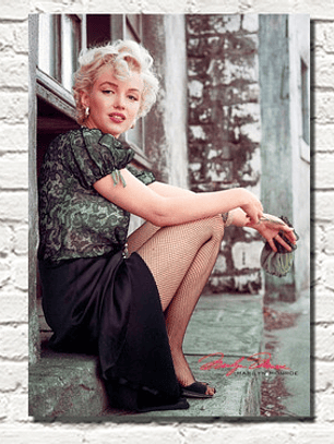 Cuadro Decorativo Canvas Foto Marilyn Monroe Color #01