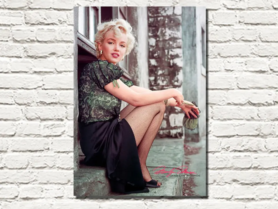 Cuadro Decorativo Canvas Foto Marilyn Monroe Color #01 1
