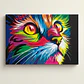 Cuadro Decorativo Canvas 35x50cm - Gato Multicolor - Miniatura 2