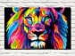 Cuadro Decorativo Canvas León Multicolor - Miniatura 1