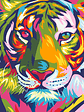Cuadro Decorativo Canvas León Multicolor - Miniatura 2