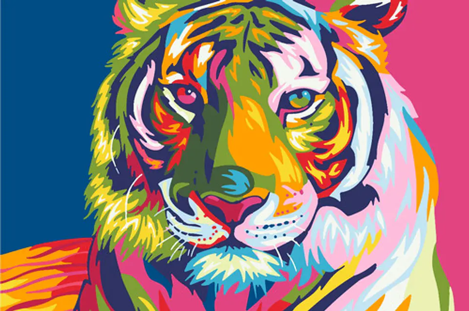 Cuadro Decorativo Canvas León Multicolor 2