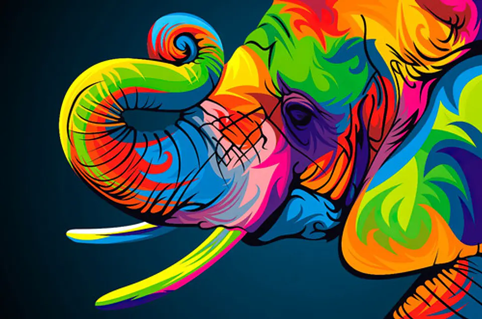 Cuadro Decorativo Canvas León Multicolor 3