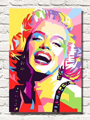 Cuadro Decorativo Canvas Marilyn Monroe Multicolor