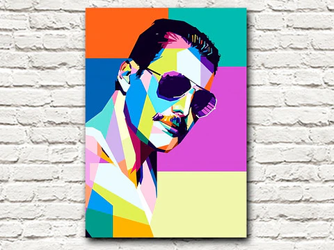 Cuadro Decorativo Canvas Freddie Mercury Art