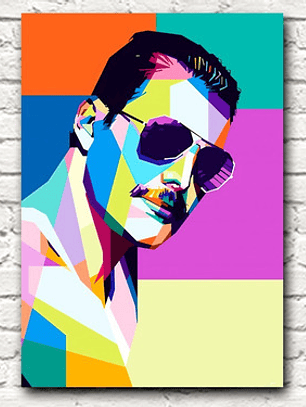 Cuadro Decorativo Canvas Freddie Mercury Art