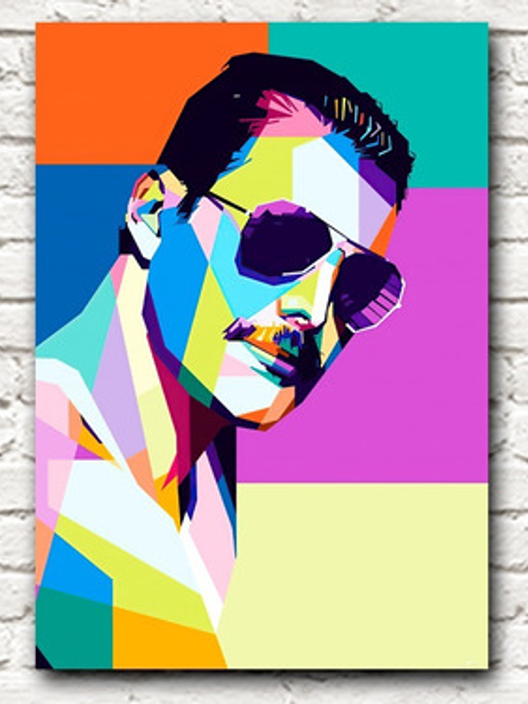 Cuadro Decorativo Canvas Freddie Mercury Art 1