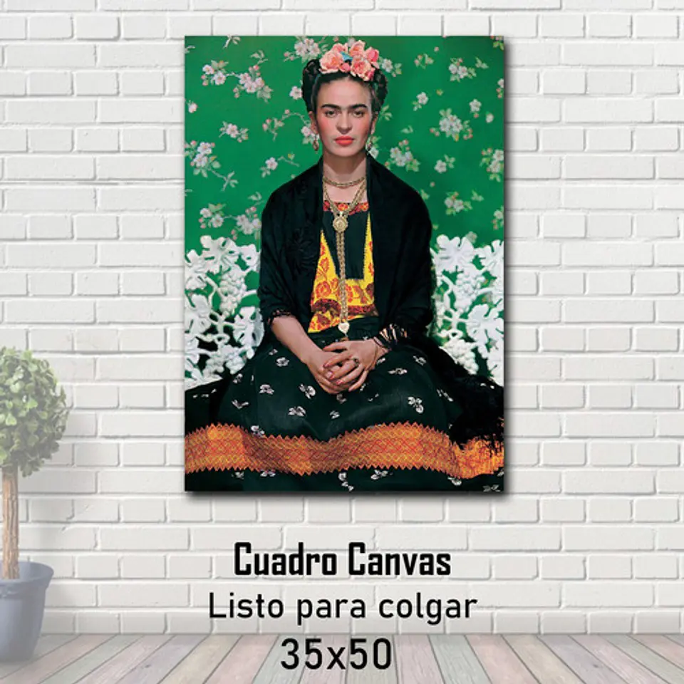 Cuadro Decorativo Canvas 35x50 Cm Frida Kahlo #01 1