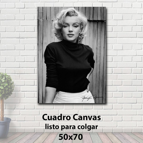 Cuadro Canvas Marilyn Monroe 50x70cm - Byn#1