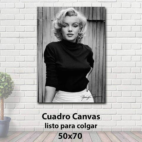 Cuadro Canvas Marilyn Monroe 50x70cm -  Byn#1