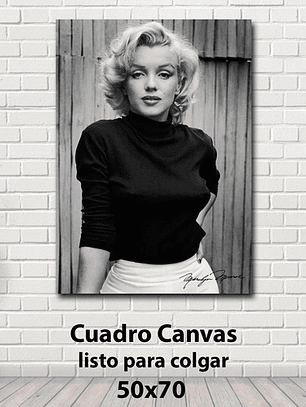 Cuadro Canvas Marilyn Monroe 50x70cm -  Byn#1