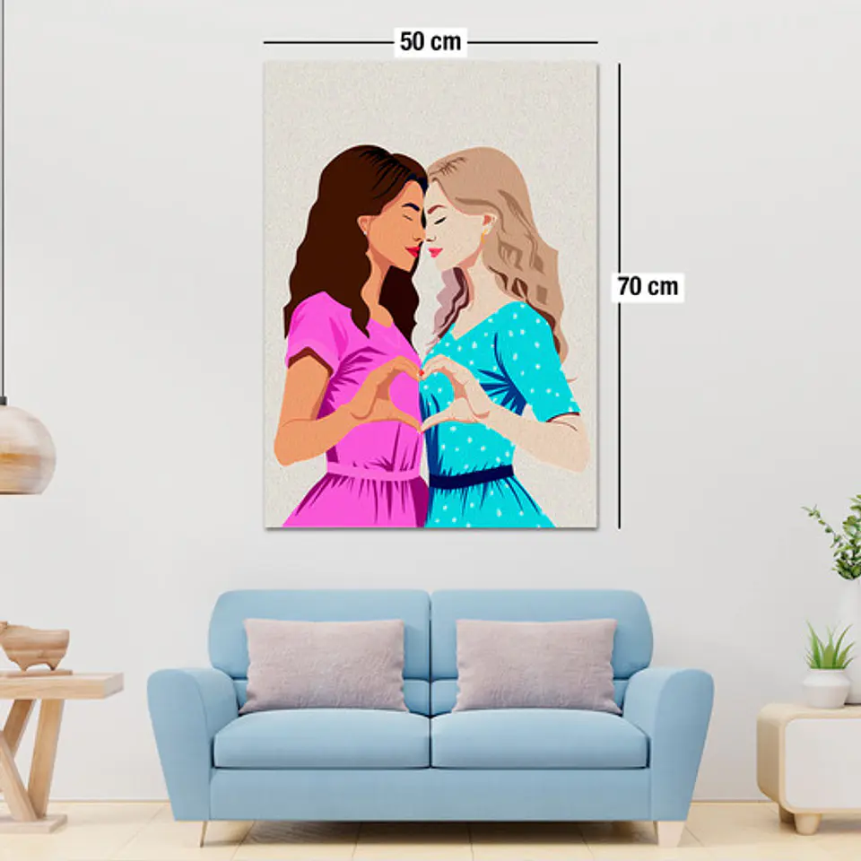 Cuadro Decorativo Canvas 50x70 Cm, Amor 2