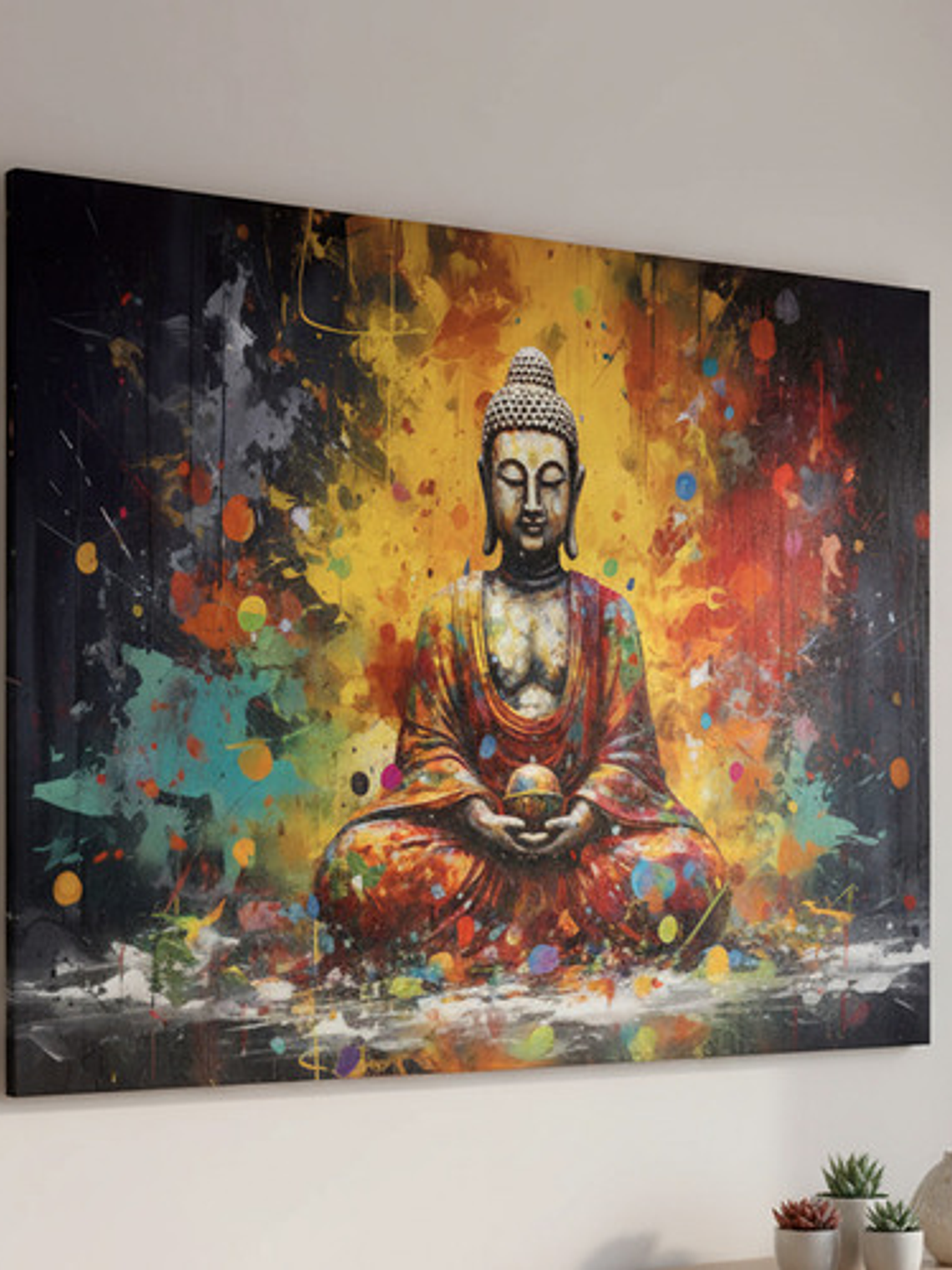 Cuadro Decorativo Canvas Buda Multicolor 53x80cm - Buda01 2