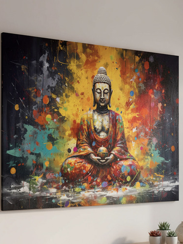 Cuadro Decorativo Canvas Buda Multicolor 53x80cm - Buda01 2