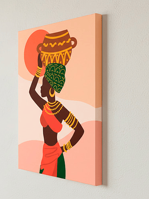 Cuadro Decorativo Canvas 50x70cm, Ilustracion Africa - Afri2