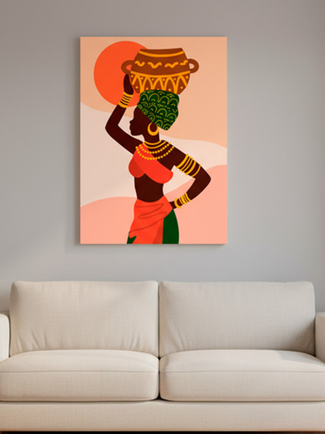 Cuadro Decorativo Canvas 50x70cm, Ilustracion Africa - Afri2 3