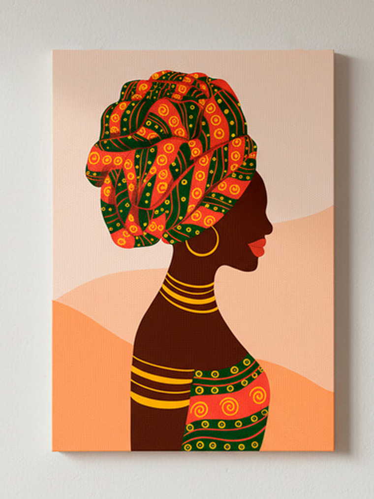 Cuadro Decorativo Canvas 50x70cm, Ilustracion Africa - Afri1 1