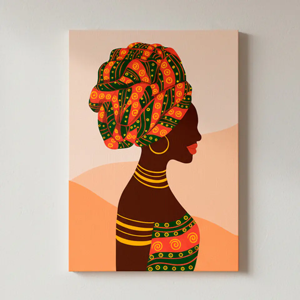 Cuadro Decorativo Canvas 50x70cm, Ilustracion Africa - Afri1 1