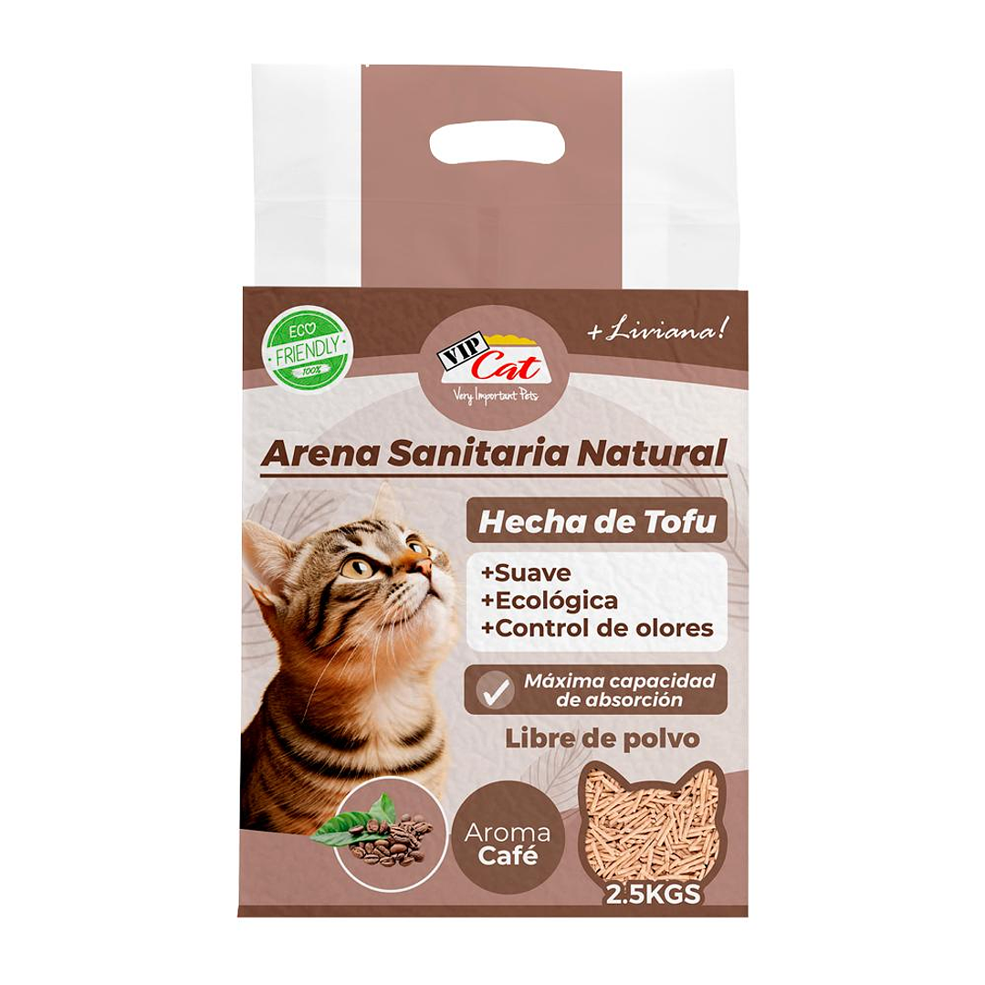 Arena Gato Sanitaria Tofu Ecológica 2,5 Kg Cafe 1