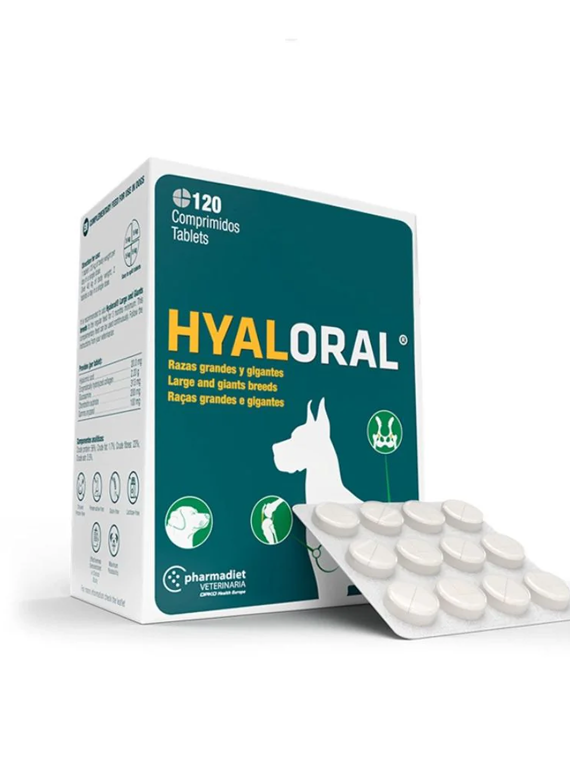 Hyaloral Razas Grandes y Gigantes 120  comprimidos 1
