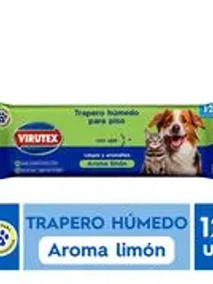 TRAPERO HUMEDO PETS X12 LIMON VIRUTEX