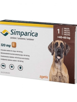 SIMPARICA 120MG X 1 TAB. 40,1 - 60KG
