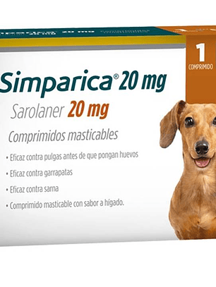 SIMPARICA 20 MG X 1 TAB 5,1 - 10 KG
