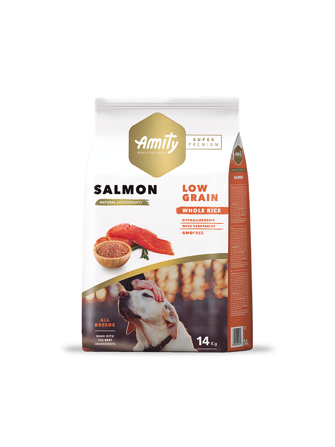 Amity Salmon Adult SP Low Grain 14 Kilos 1