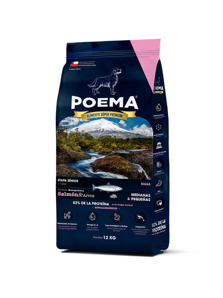 Alimento Poema Perro Senior Salmón 12 kg 1