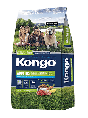 Kongo Adultos razas Medianas y Grandes 21kg +3kg (24kg)