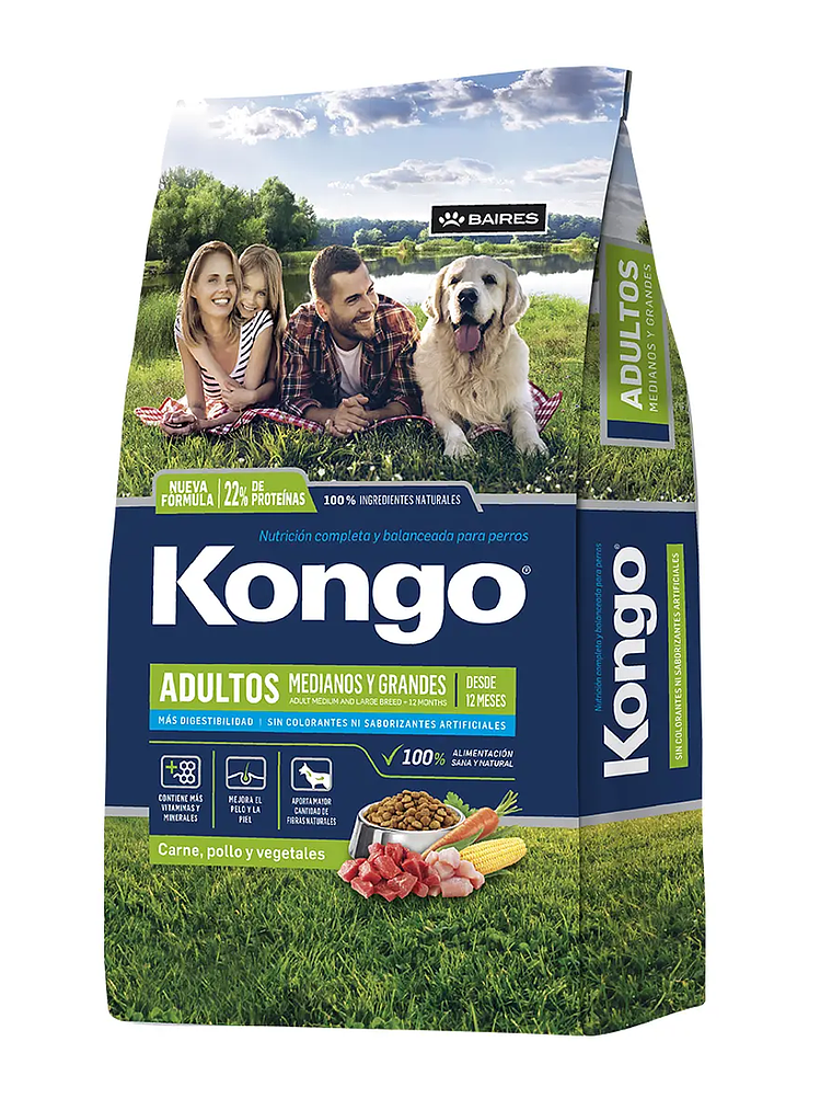 Kongo Adultos razas Medianas y Grandes 21kg +3kg (24kg) 1