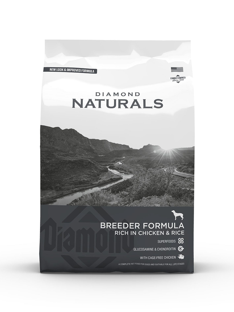 Diamond Naturals Breeder 20 kg Alimento Super Premium para perros 1