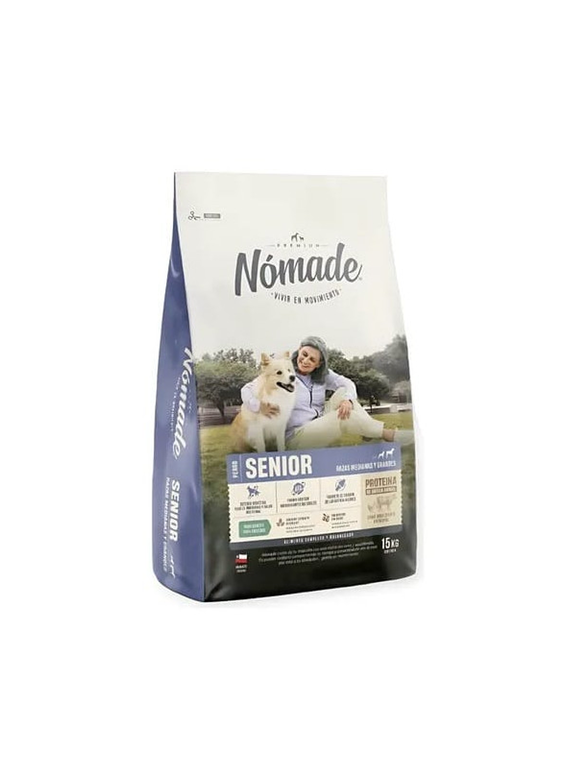 Nomade Senior Perros Raza Mediana y Grandes 15kg 1