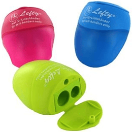 Sacapuntas KUM Lefty Pencil-Pal K2, 2 en 1 con depósito ovalado