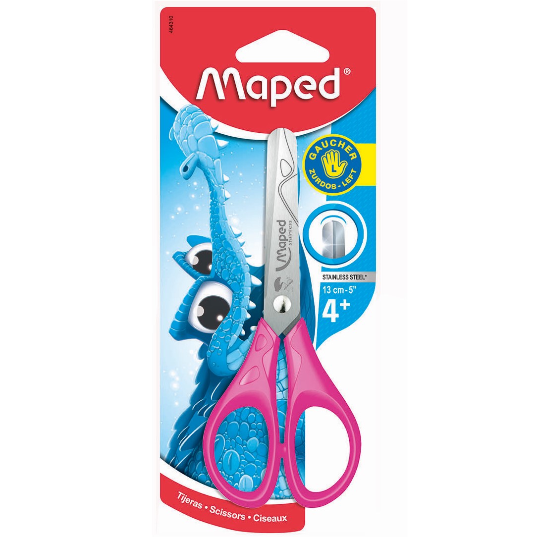 Blíster Tijera Mango Naranja Soft 13cm. Maped