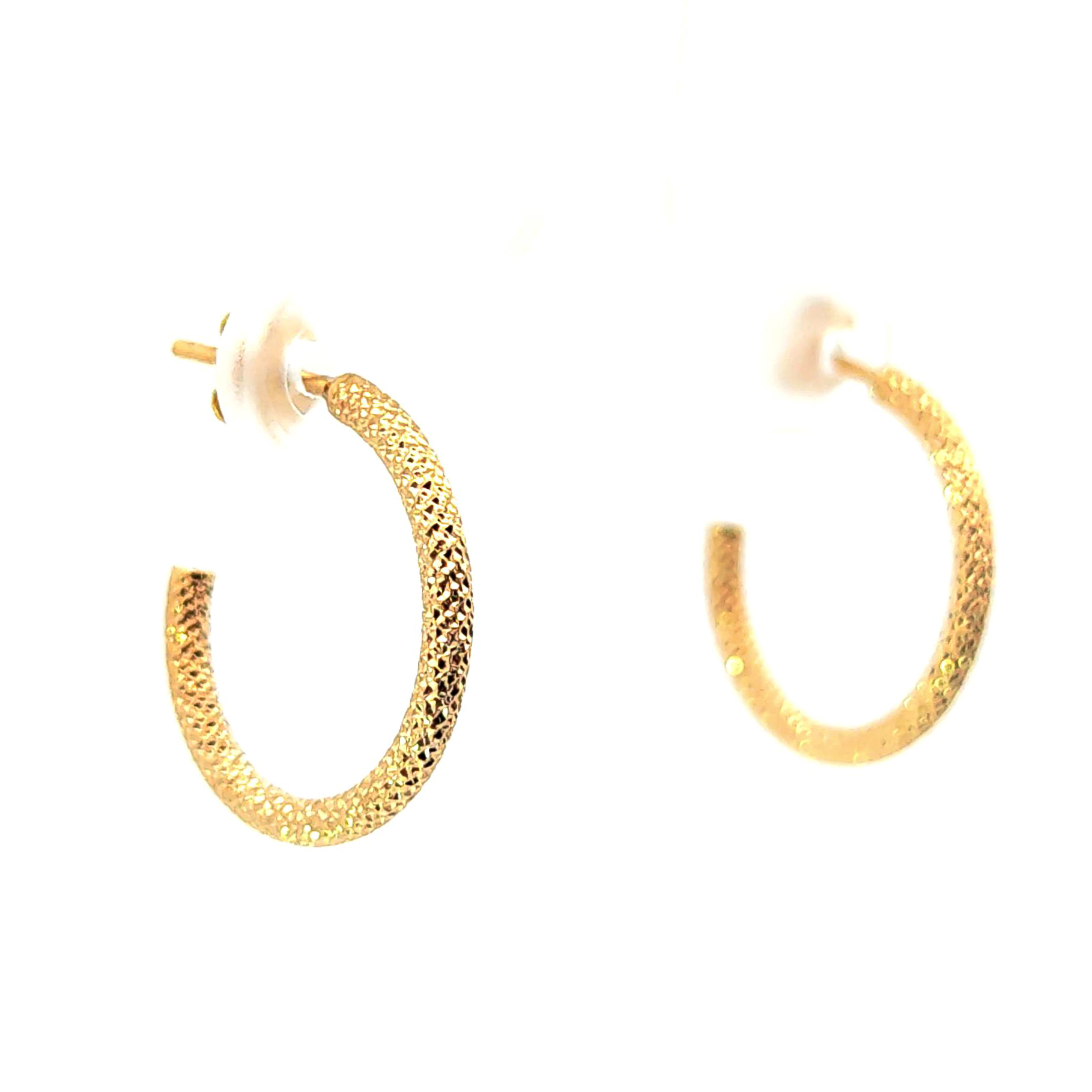 Aros de oro 18k de 15 mm con broche, peso 1,32 grs 3