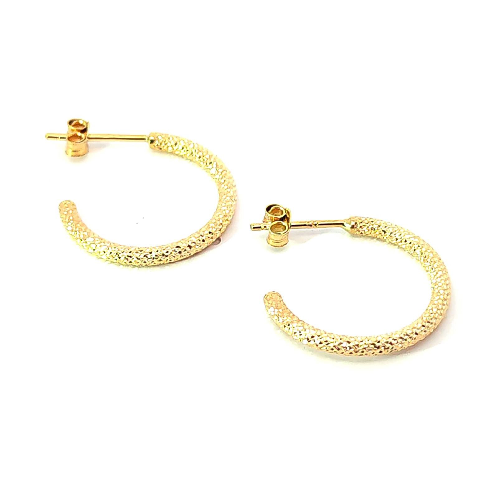 Aros de oro 18k de 15 mm con broche, peso 1,32 grs 2