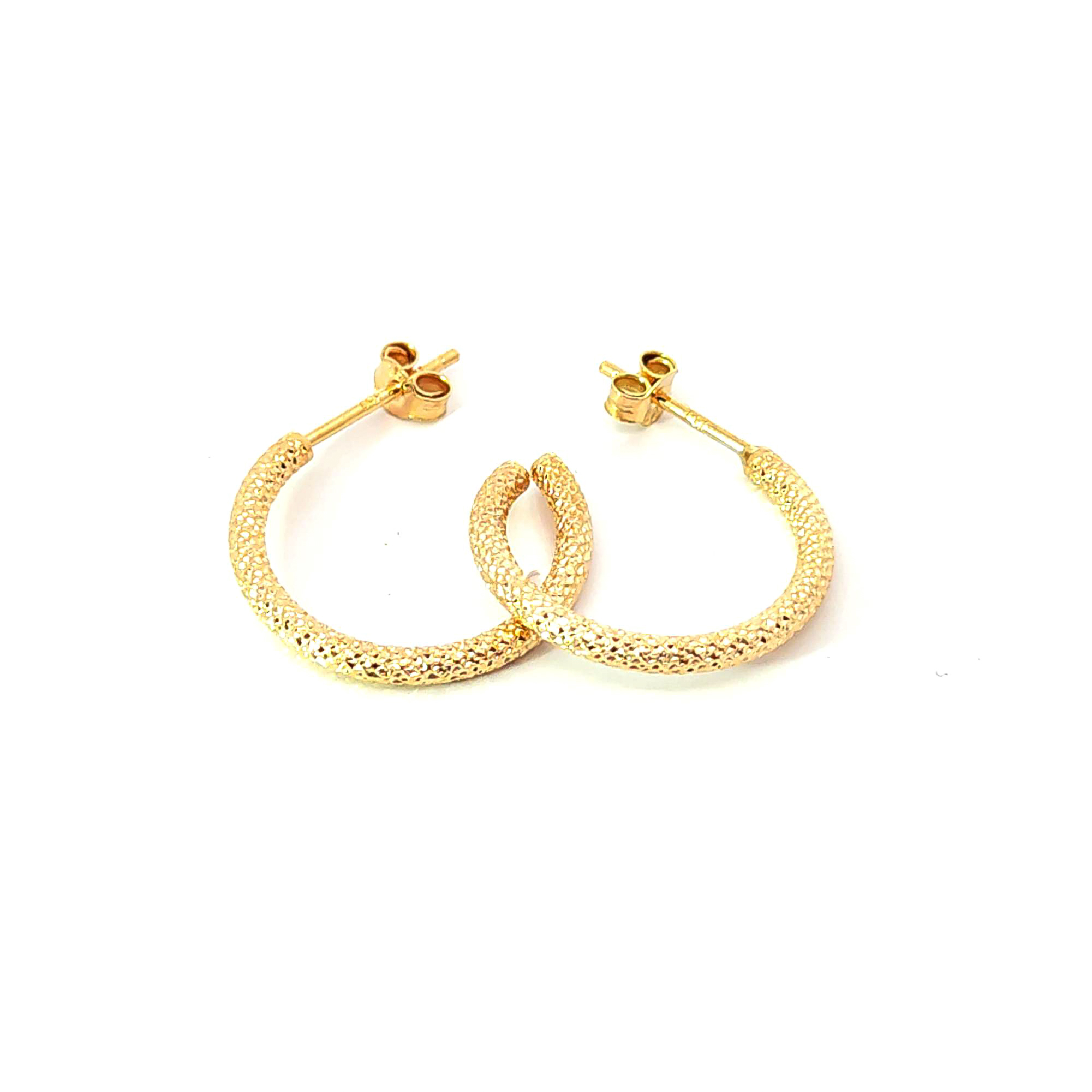 Aros de oro 18k de 15 mm con broche, peso 1,32 grs 1