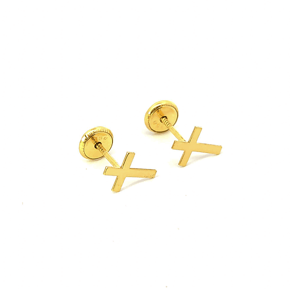 Aro de oro 18k forma de cruz