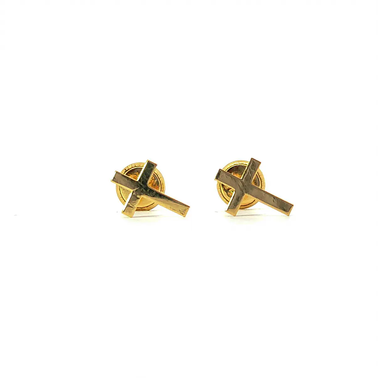 Aro de oro 18k forma de cruz 3