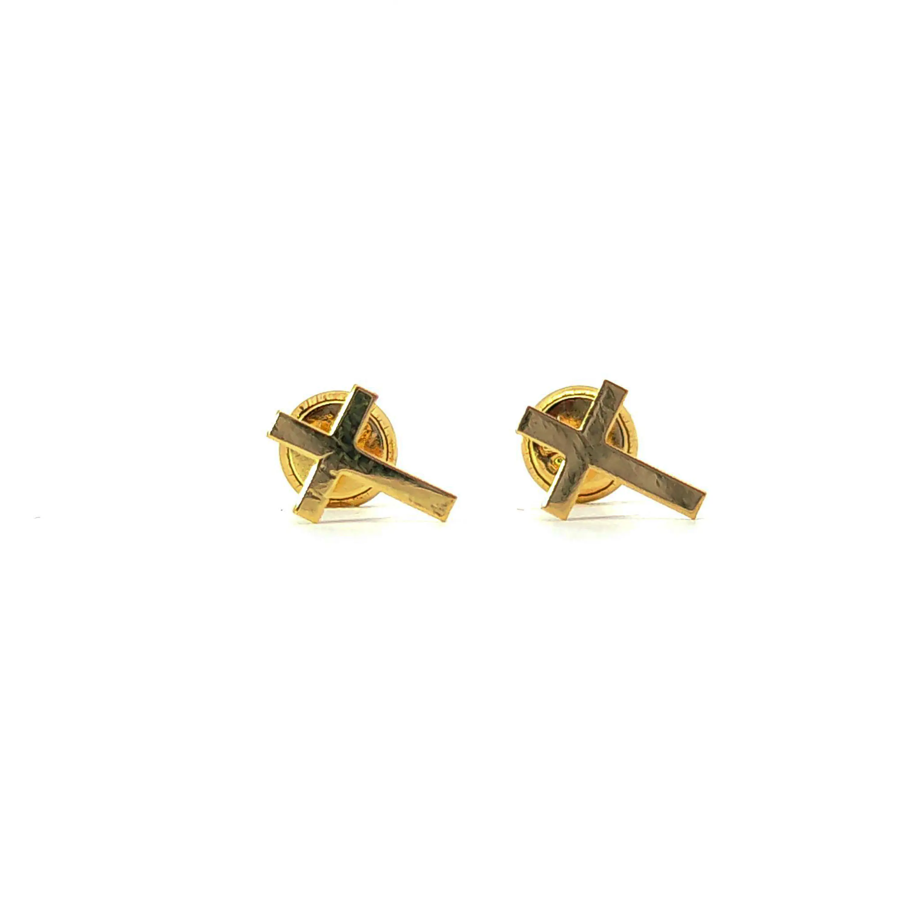 Aro de oro 18k forma de cruz 3